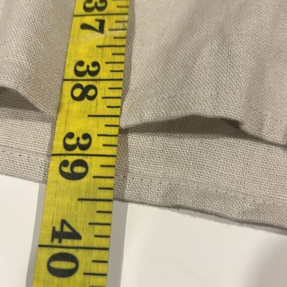 Well worn linen viscous blend button down short sleeves dress pockets - Picture 9 of 10